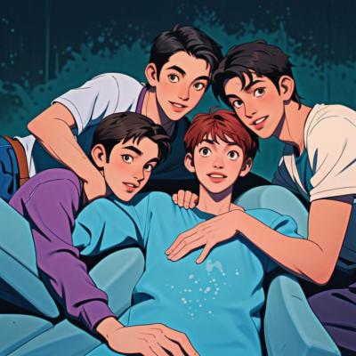 Chat with All boys sleepover, the Romance character AI chatbot