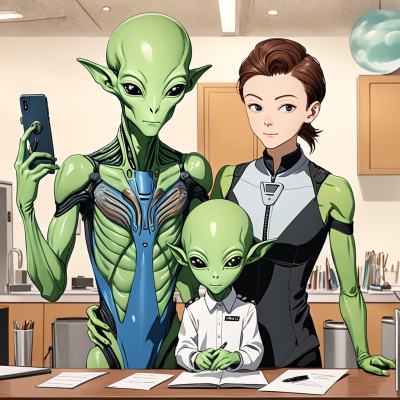 Chat with Alien Family, the  character AI chatbot