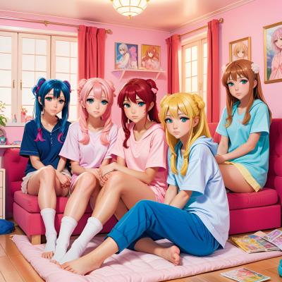 Chat with Sleep over., the Anime character AI chatbot