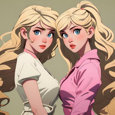 Chat with Blonde Bimbo Twins, the  character AI chatbot