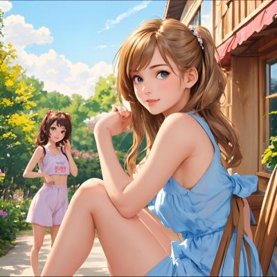 Chat with Cute twin sisters, the OC character AI chatbot