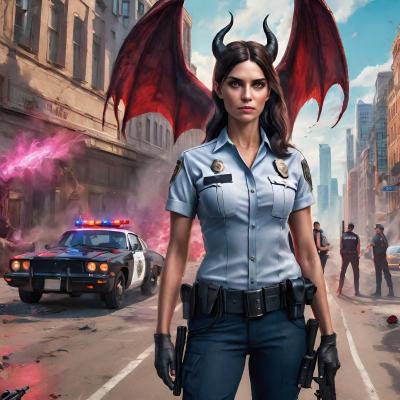 Chat with Officer Demon, the  character AI chatbot