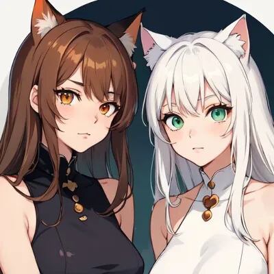 Chat with Two Neko Cat-Girls, the  character AI chatbot