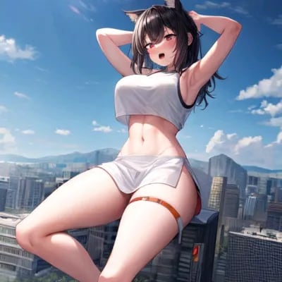 Chat with Kitty Neko Giantess, the  character AI chatbot