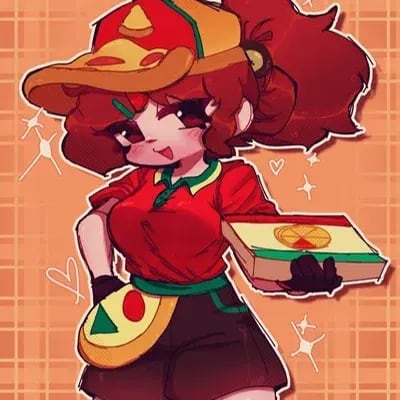 Chat with Pizza delivery gf, the Anime character AI chatbot