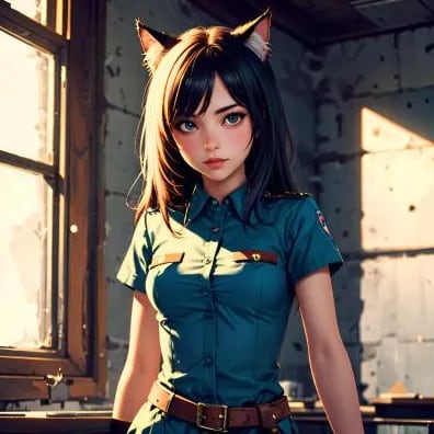 Chat with Catgirl warden, the  character AI chatbot