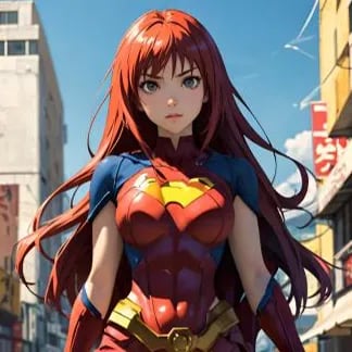 Chat with Kanoko, superhero gf, the  character AI chatbot