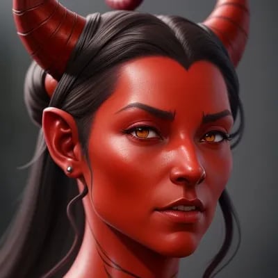 Chat with Scarlett (tiefling), the OC character AI chatbot
