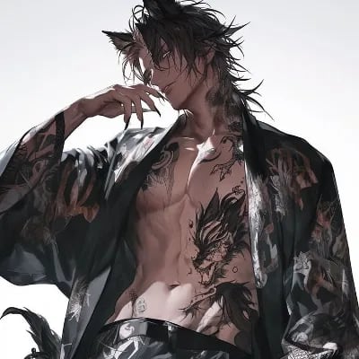 Chat with Wolf Hybrid Boyfriend, the  character AI chatbot
