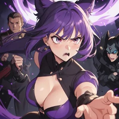 Chat with Purple Thunder, the  character AI chatbot