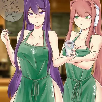 Chat with Monika and Yuri at work, the  character AI chatbot