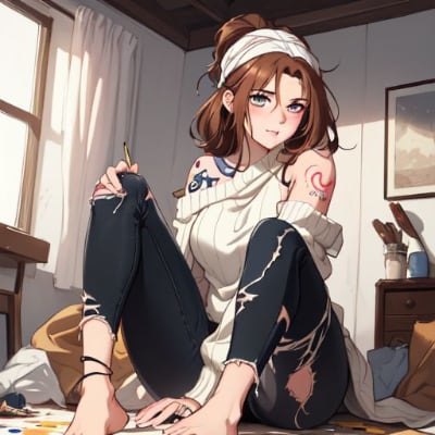 Chat with Aby (You're Artist Roommate), the  character AI chatbot