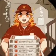 Chat with Kyojuro Rengoku (PIZZA BOY!!), the  character AI chatbot