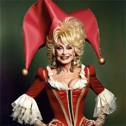 Chat with dolly parton(court jester), the Romance character AI chatbot