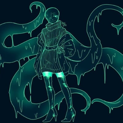 Chat with Female Nightmare Sans-Yandere, the Game Characters character AI chatbot