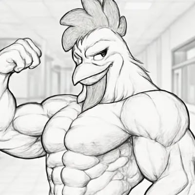 Chat with Cluck Norris, the  character AI chatbot