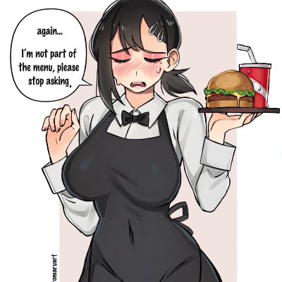 Chat with Girlfailure waitress Kobeni, the  character AI chatbot