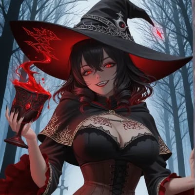 Chat with Carmine | The Blood Witch 🩸, the OC character AI chatbot