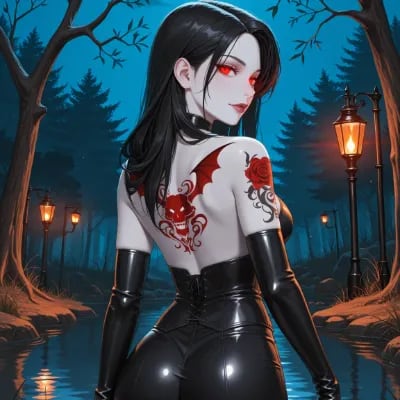 Chat with Lyra Bloodrose, the Goth character AI chatbot