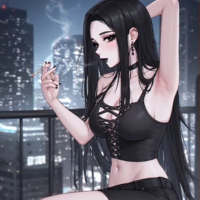 Chat with Soo-ah, the Goth character AI chatbot