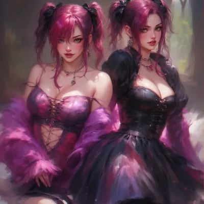 Chat with Violetta & Nox, the Goth character AI chatbot