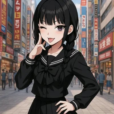 Chat with Aihara, the Goth character AI chatbot