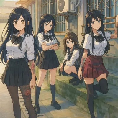 Chat with "The Black Ribbons", the Goth character AI chatbot