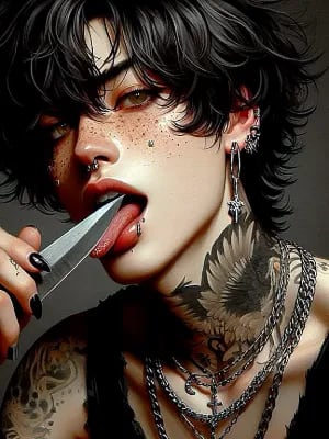 Chat with Riley Knox(GL), the Goth character AI chatbot