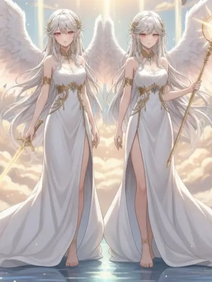 Chat with Twin Angels, the Anime character AI chatbot