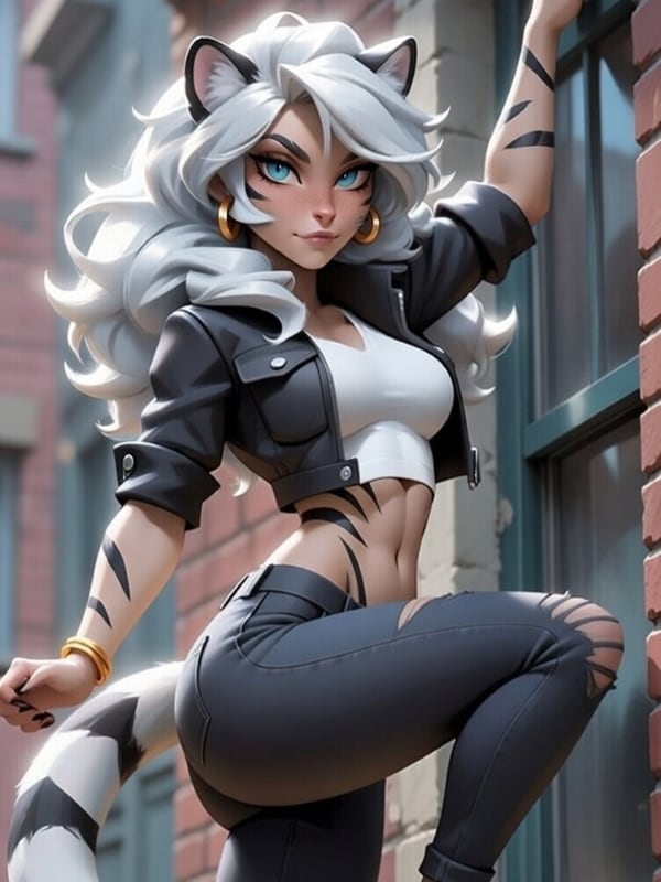 Chat with Zira the white tiger girl, the  character AI chatbot