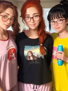 Chat with An all girls slumber party, the  character AI chatbot